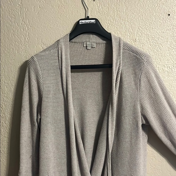 Chenault Gray Draped Cardigan Sweater - Picture 5 of 7